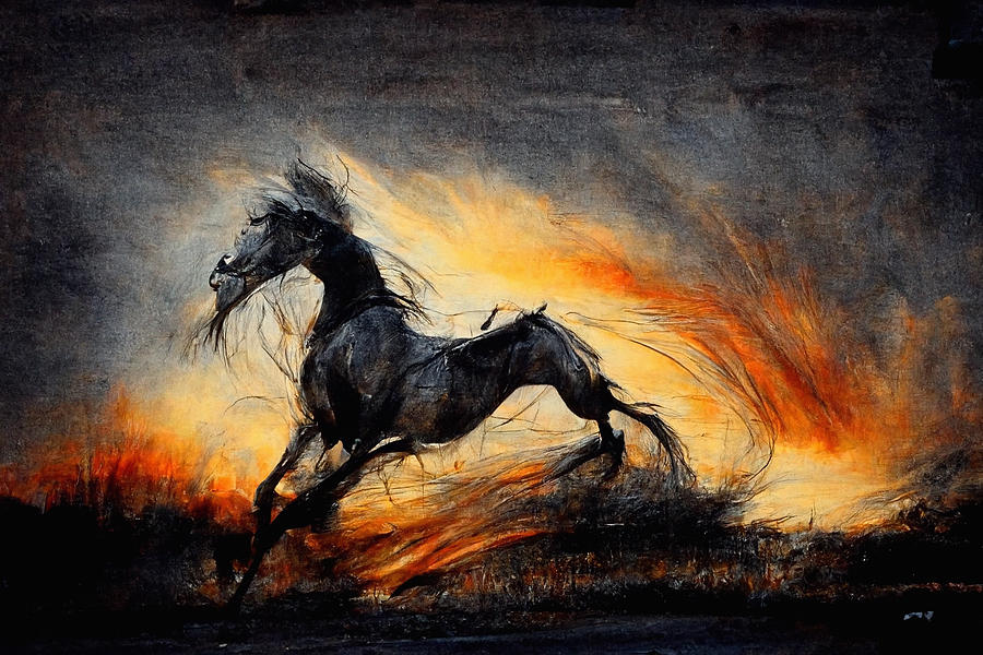 Horses #18 Digital Art by Craig Boehman