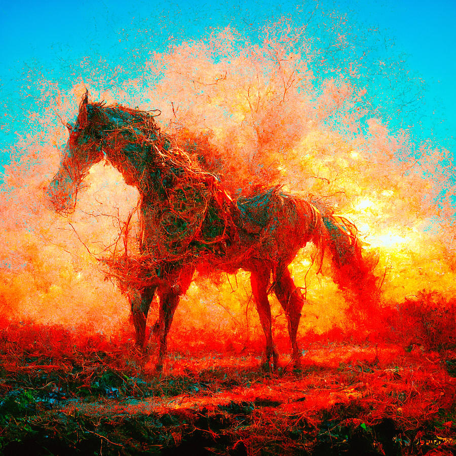 Horses #2 Digital Art by Craig Boehman