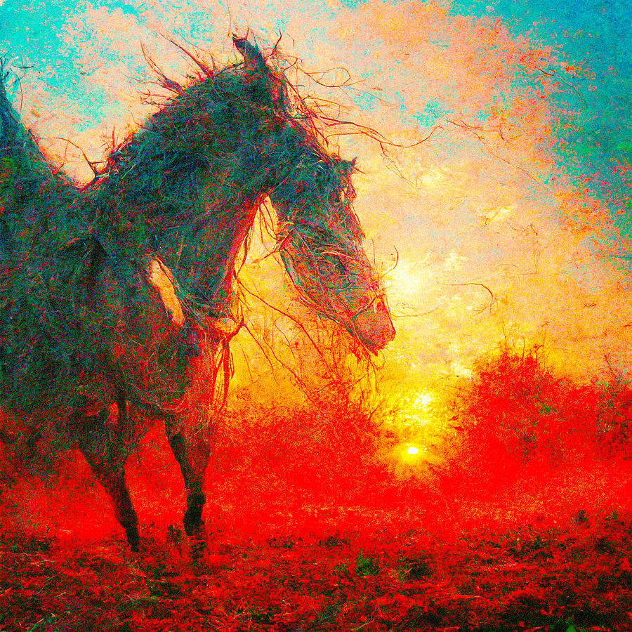 Horses #4 Digital Art by Craig Boehman