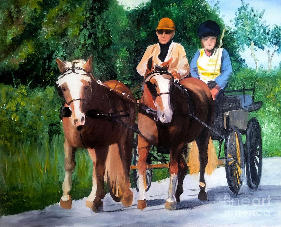 Horses and Carriage in oils Painting by Call Me Abbie - Abbie Shores Horses and Carriage in oils Painting by Call Me Abbie - Abbie Shores