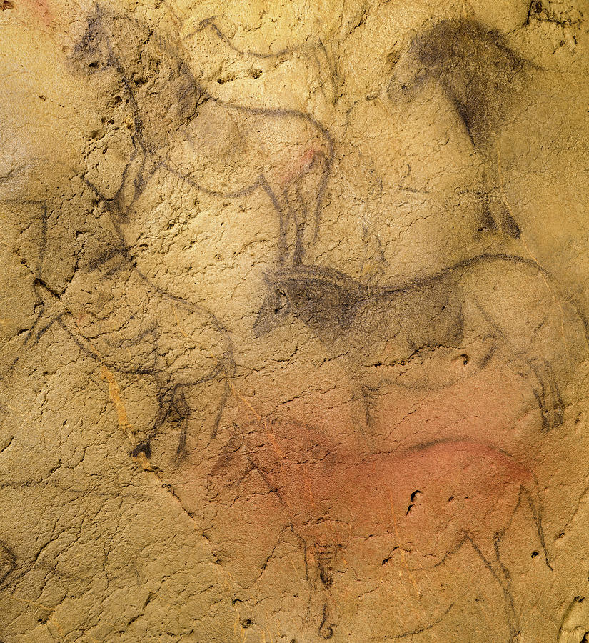 Horses, Ekain Cave Painting by Ekain Cave - Fine Art America