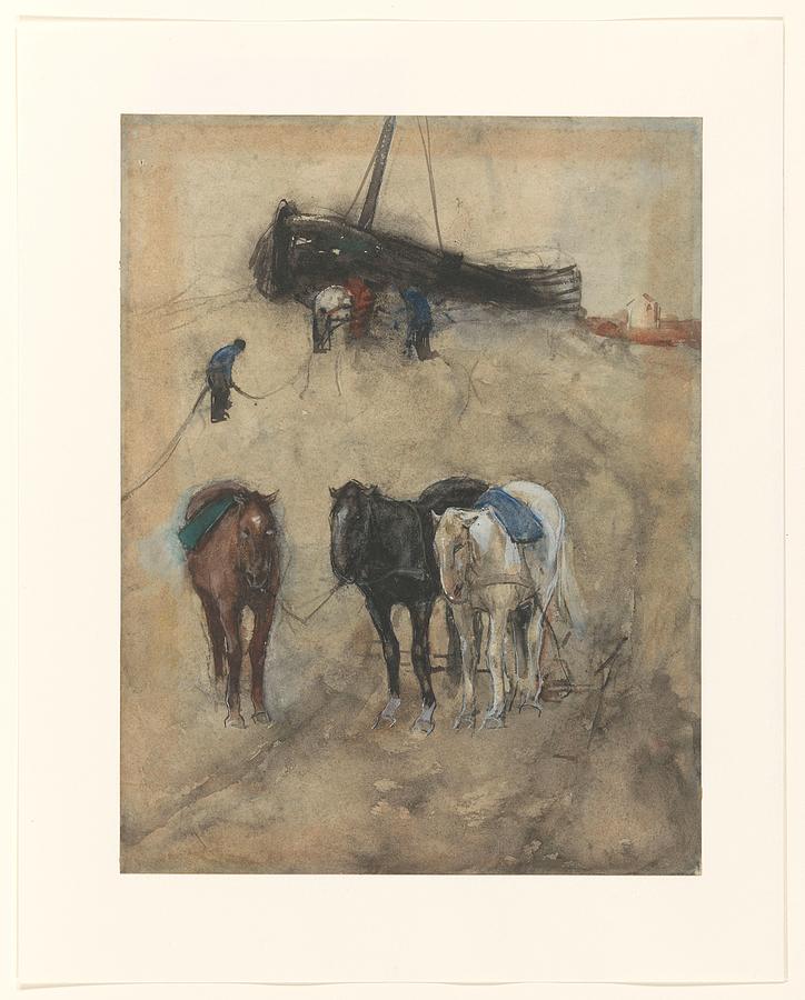 Horses On The Beach Painting