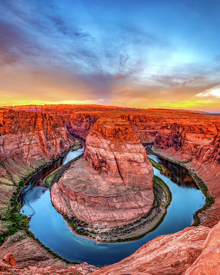 Horseshoe Bend and Colorado River Sunrise Photograph by Gregory Ballos