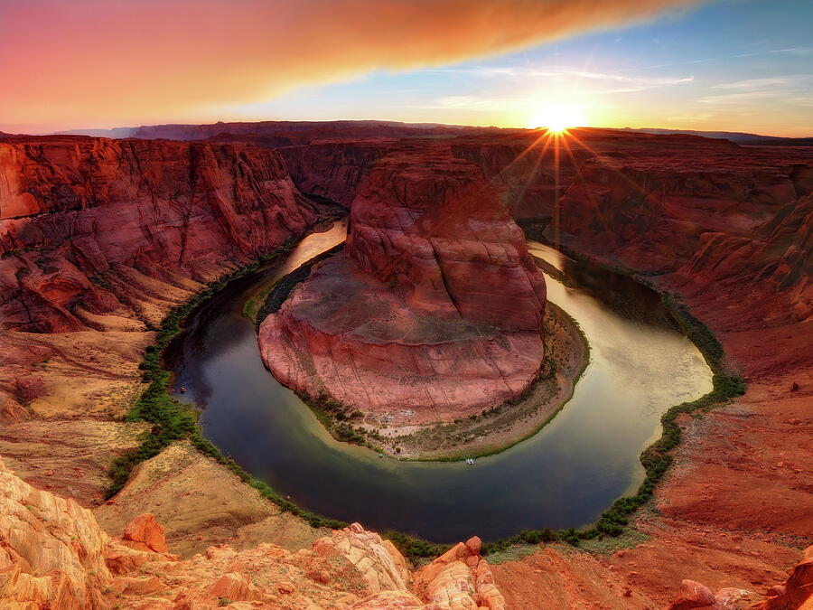 Horseshoe bend at sunset Photograph by Alex Nikitsin - Fine Art America