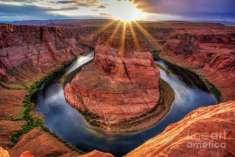 Horseshoe Bend at Sunset Photograph by Tom Watkins PVminer pixs