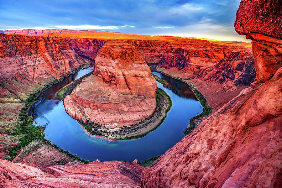 Grand Canyon National Park Photograph - Horseshoe Bend Wrapped By The Colorado River - Page Arizona by Gregory Ballos