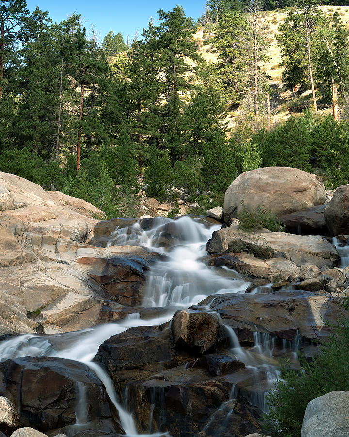 Horseshoe Falls in Rocky Mountain National Park  Photograph by Gary Langley
