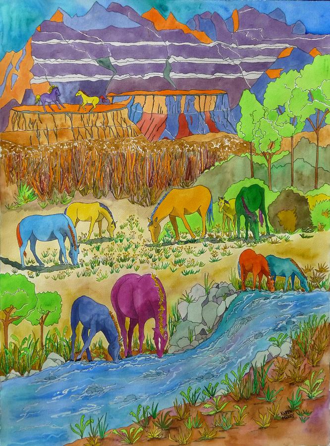 Horsi Painting by Karen Merry