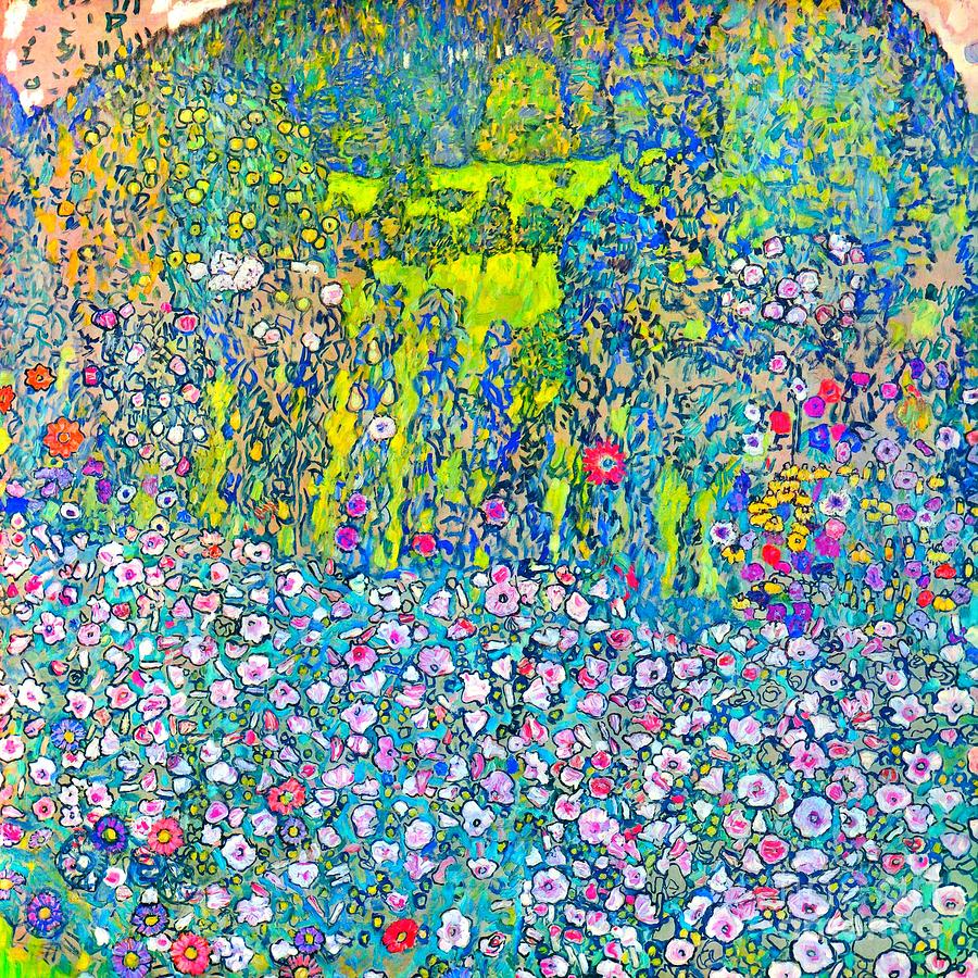 Horticultural Landscape with hilltop Painting by Gustav Klimt