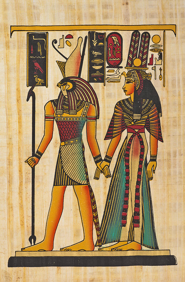 Horus and Nefertiti Drawing by ewg3D