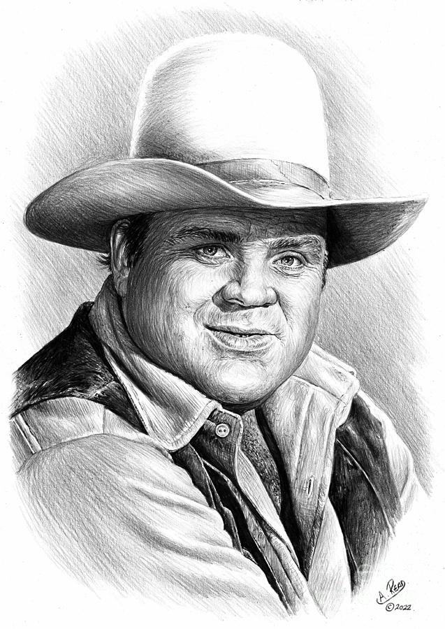 Celebrity Drawing - Hoss Cartwright by Andrew Read