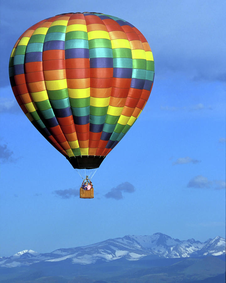 Hot Air Ballon Over the Rocky Mountains Photograph by George Erwin ...