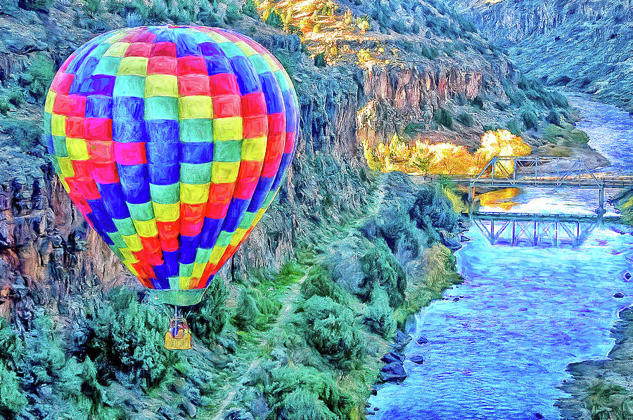 Hot Air Balloon #1-Digital Art Photograph by Steve Templeton