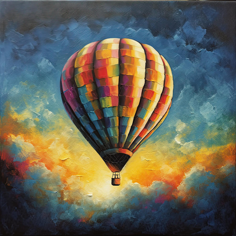 Hot Air Balloon Acrylic Painting 15 Painting By Steampunz Gallery Pixels   Hot Air Balloon Acrylic Painting 15 Steampunz Gallery 