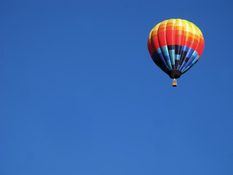 Hot Air Balloon Blue Sky Photograph by Sassy1902