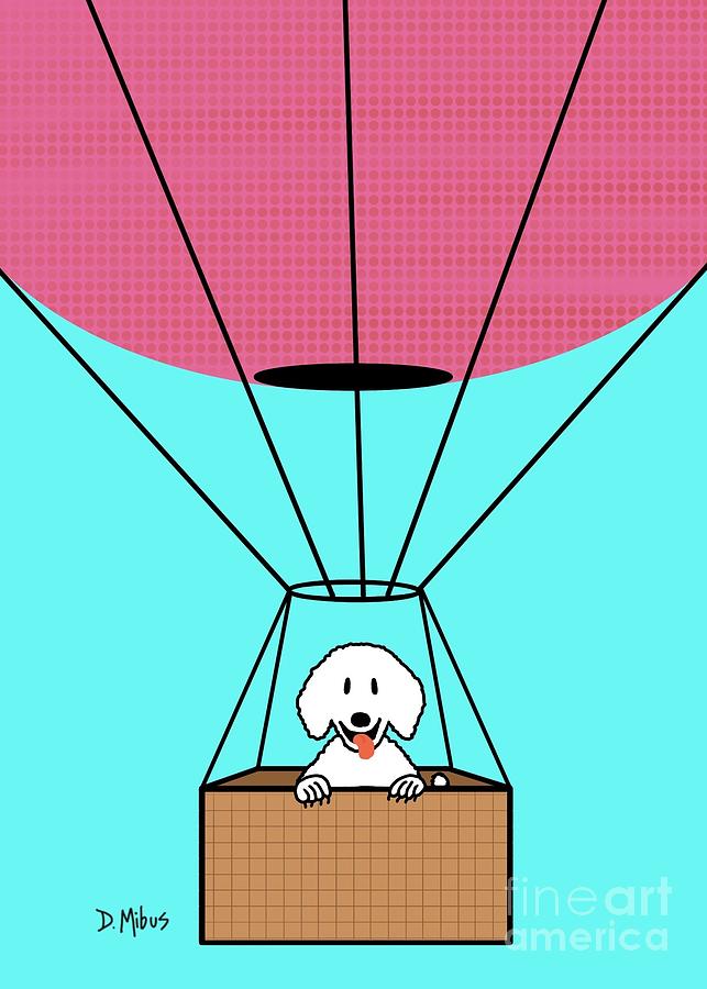 Hot Air Balloon Dog Digital Art by Donna Mibus