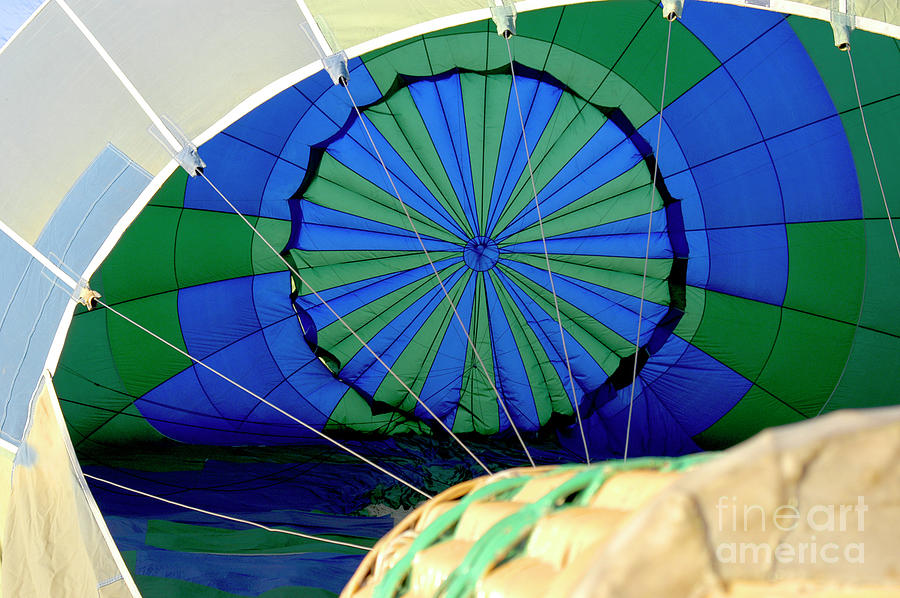 Hot Air Balloon getting inflated on the ground Photograph by Gunther Allen