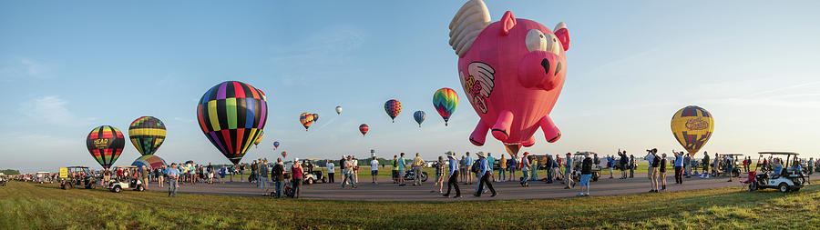 Hot Air Balloon Panorama Photograph by Carolyn Hutchins