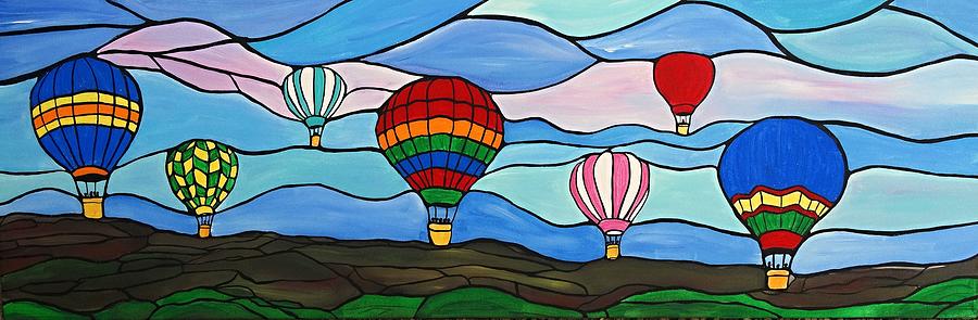 Hot Air Balloon Race Painting