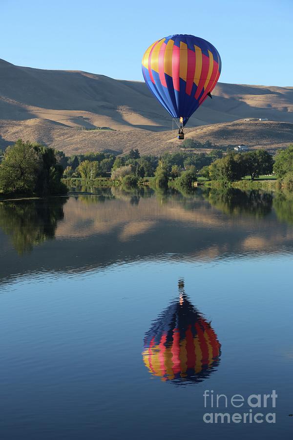 Hot Air Balloon Reflection Photograph by Carol Groenen