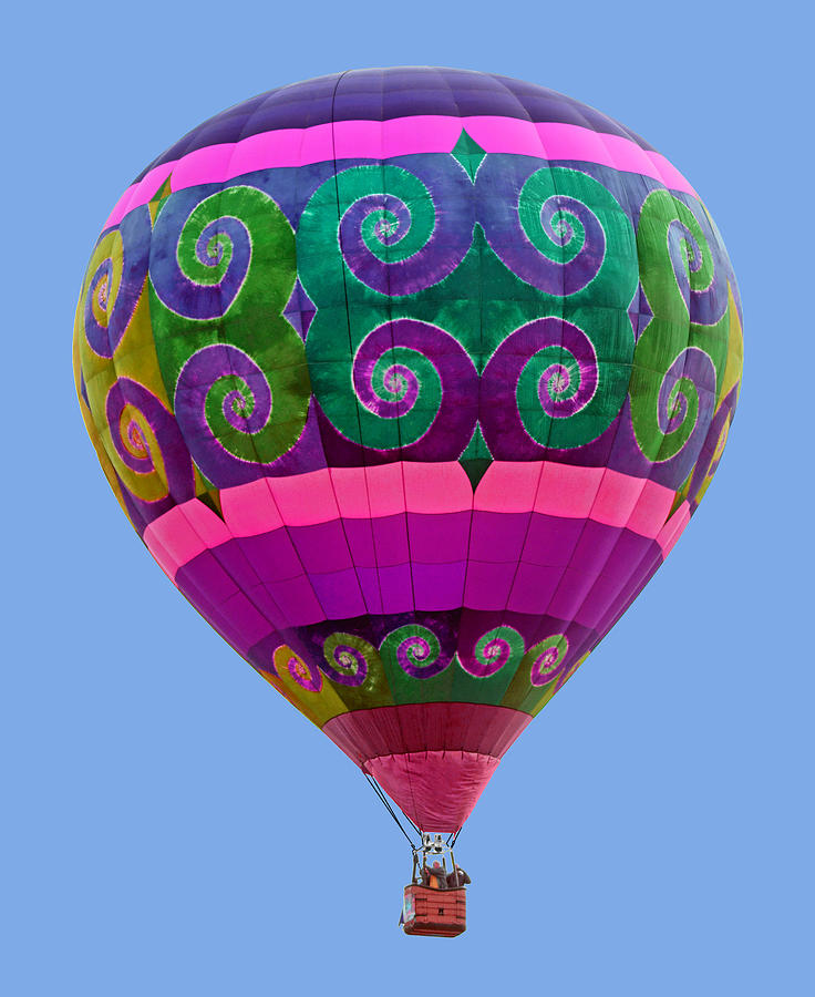 Hot Air Balloon - Tie Dye - Transparent Photograph by Nikolyn McDonald