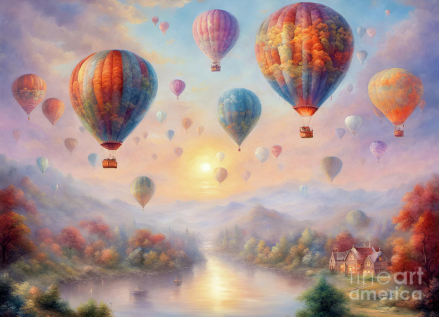 Landscape Photograph - Hot-air Balloons by Glenn Franco Simmons