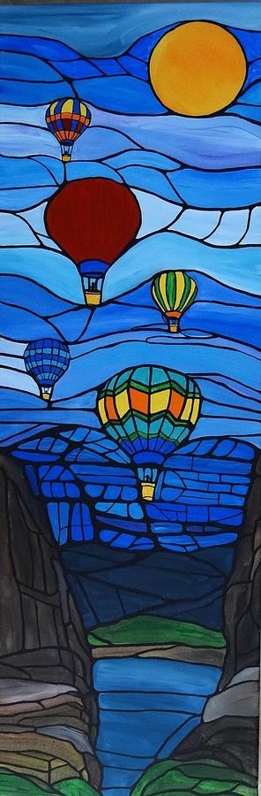 Hot Air Balloons, Heading Home Painting