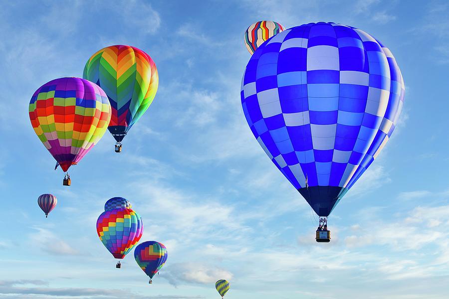 Hot Air Balloons in the Sky Photograph by Lynn Hopwood