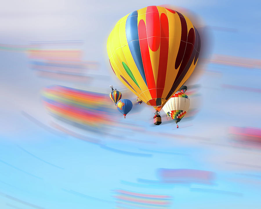 Hot Air Balloons with Motion Photograph by Joe Myeress