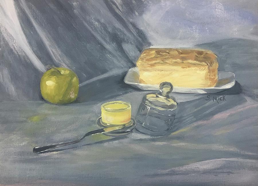 Hot Bread with Butter Painting by Sharon Mick