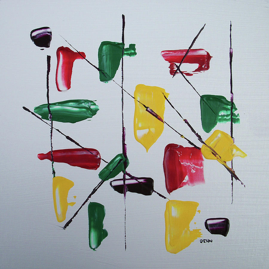Hot Chili Peppers Abstract by David Dehner Painting by David Dehner