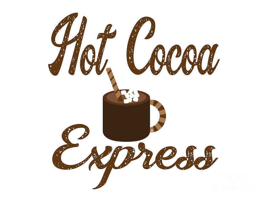 Hot Cocoa Express shirt Digital Art by David Millenheft