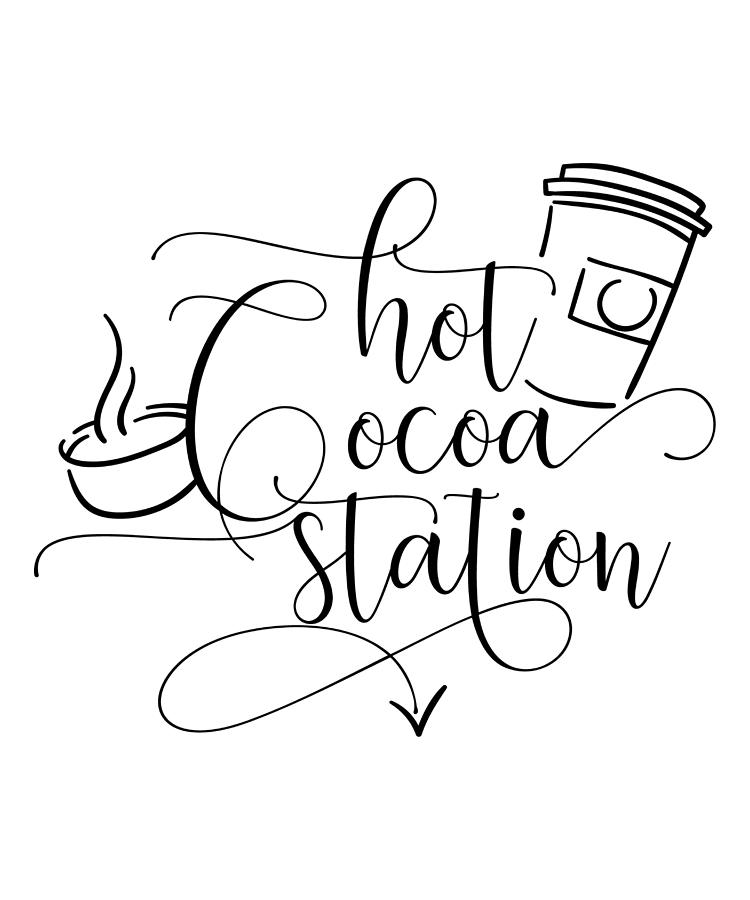 Hot Cocoa Station Merry Christmas Gifts Digital Art by Caterina Christakos