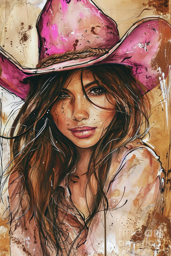 Hot Cowgirl Painting