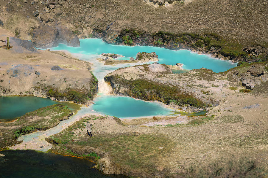 Hot Creek Geologic Site Steaming Turquoise Waters Photograph by Lindsay Thomson