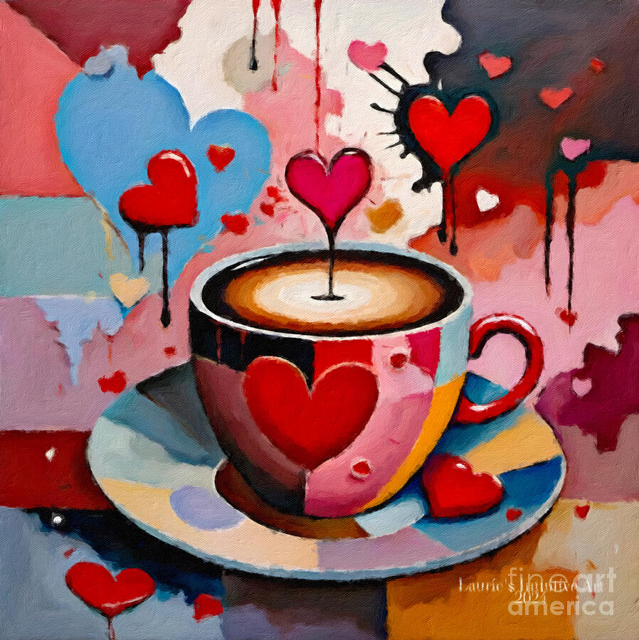 Hot Cup of Love Mixed Media by Lauries Intuitive