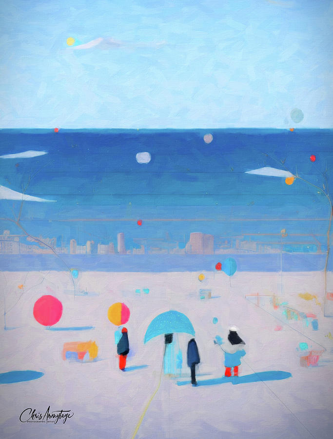 Hot Day at the Beach Painting by Chris Armytage