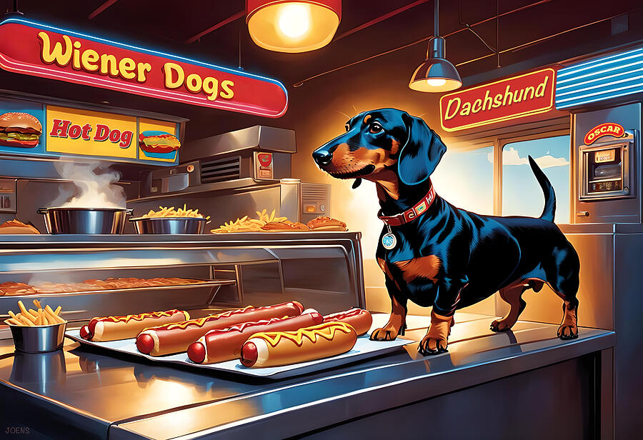 Hot Dog Digital Art by Greg Joens