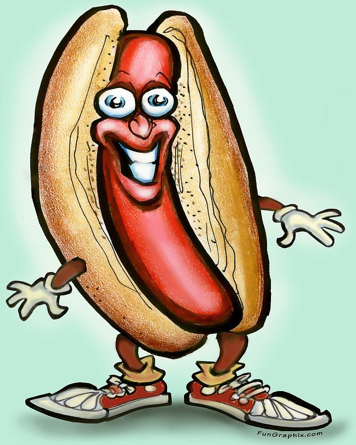 Hot Dog  Digital Art by Kevin Middleton