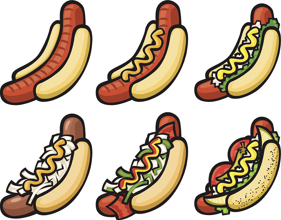 Hot Dogs Drawing by Big_Ryan