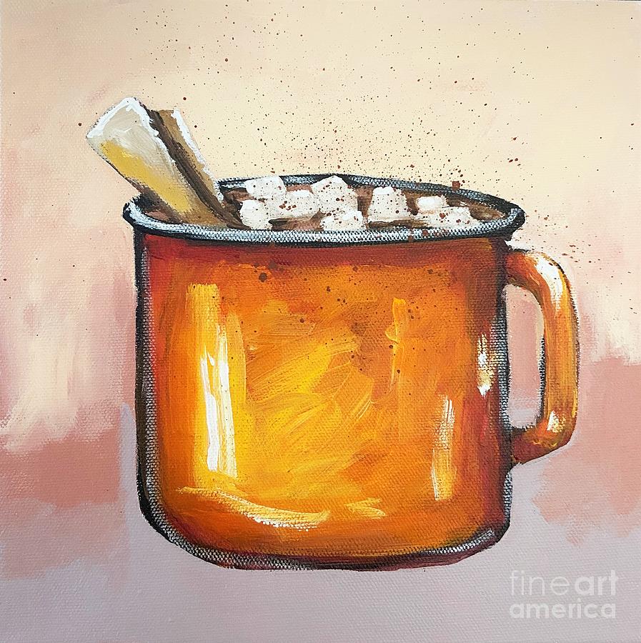 Hot Fall Drink Painting by Lucia Stewart