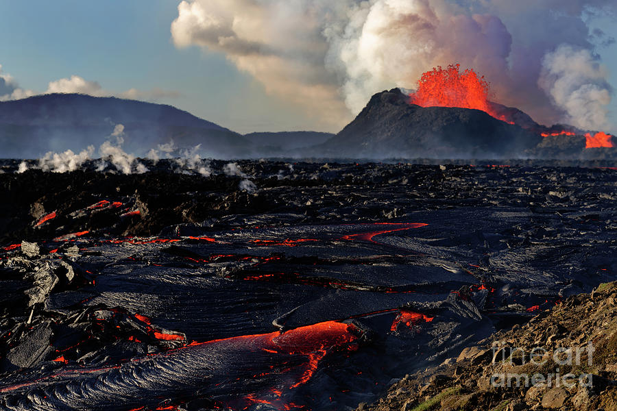 Hot Lava at Fagradalsfjall Volcano Eruption in Iceland Photograph by Tom Schwabel