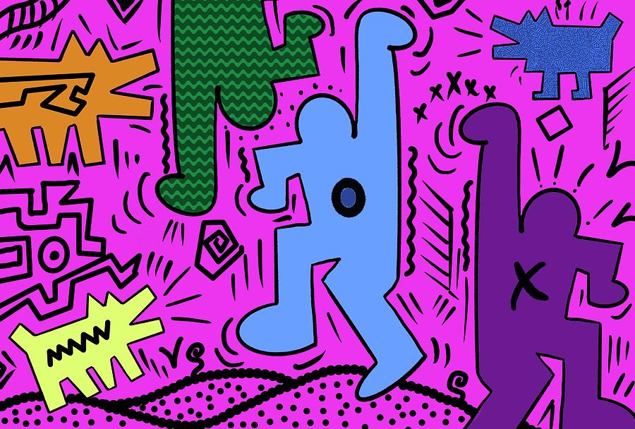 Hot Pink Graffiti Digital Art by Judy Isaksen Fine Art America