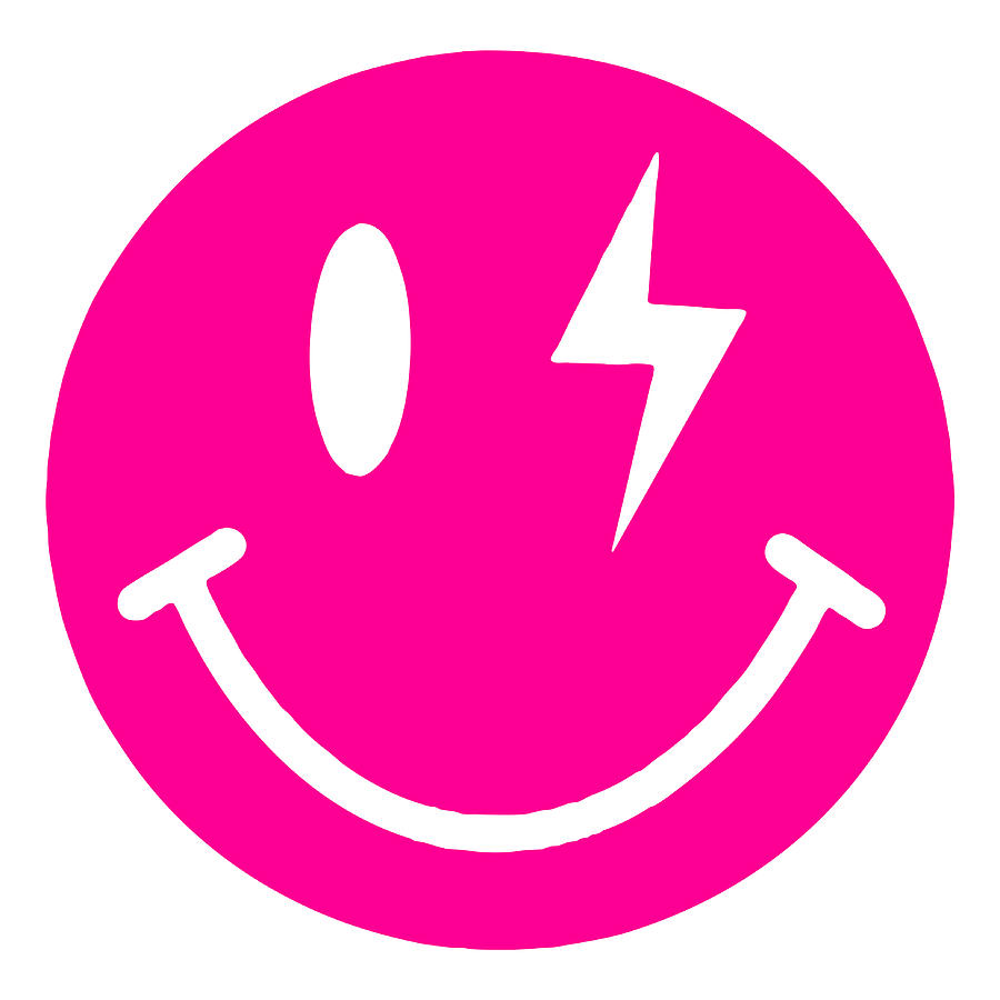 Hot Pink Smiley Face Digital Art by Minju Saliyah