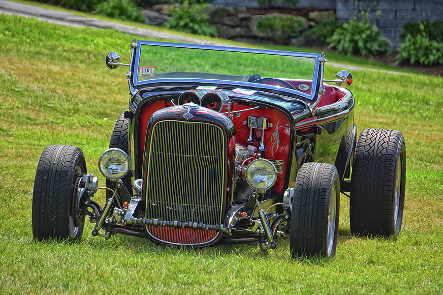 Hot Rod Ford on Grass Photograph by Mike Martin