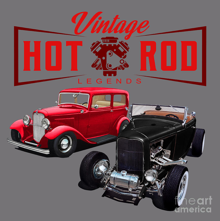 Hot Rod Legends Mixed Media by Paul Kuras | Fine Art America