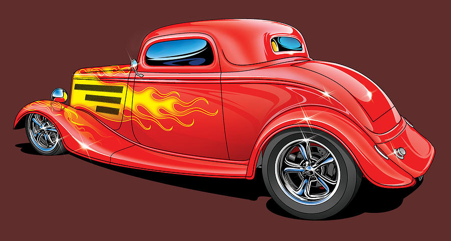 Hot Rod Roadster Drawing By Isaac Cordova Fine Art America