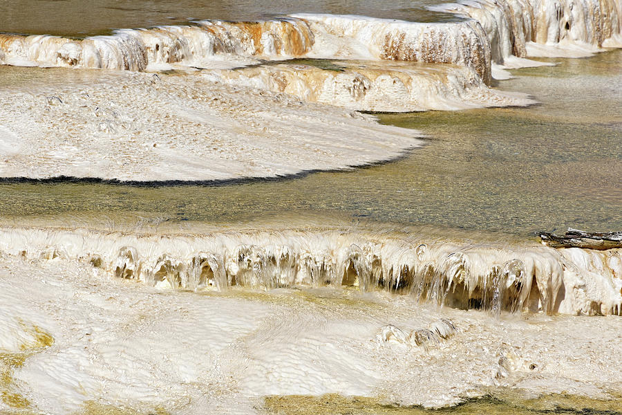 Hot Running Water -- Main Terrace at Mammoth Hot Springs in Yellowstone National Park, Wyoming Photograph by Darin Volpe