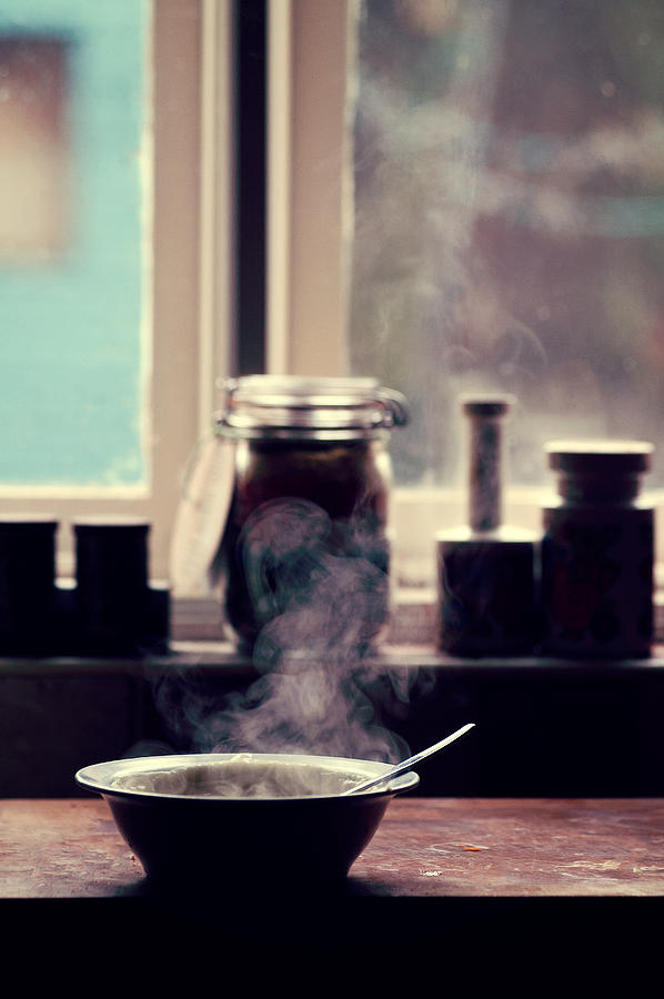 Hot soup in a bowl Photograph by Deborah Faulkner