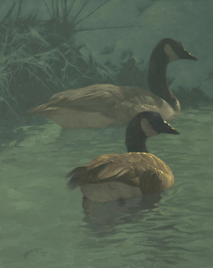 Wildlife Painting - Hot Springs On A Cold Day by Greg Beecham